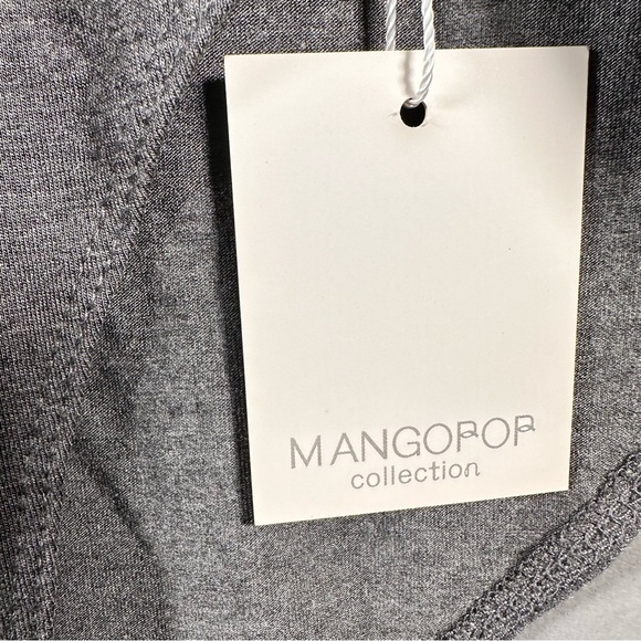 MangoPop Turtle Neck Long Sleeve Bodysuit Top Heather Grey Size XL - Picture 9 of 11